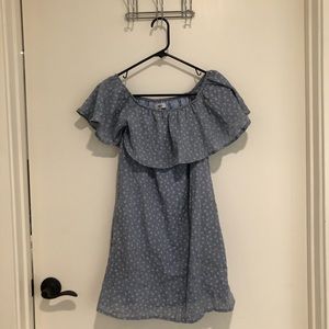 Off Shoulder Linen Mini Dress